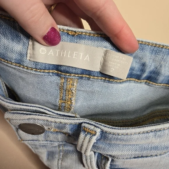 Athleta Sculptek Straight Leg Ankle Jean Light Wash - Picture 6 of 7